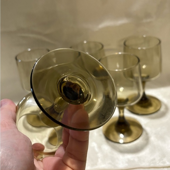 Libbey Tawny Brown Drinkware Set of 6 Vintage - Picture 5 of 7